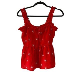 𝅺women’s Tank Top Red XS